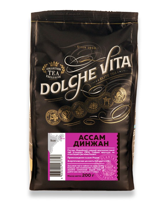 Чай Dolche Vita "Ассам Динжан" в мягкой упаковке, 200 гр
