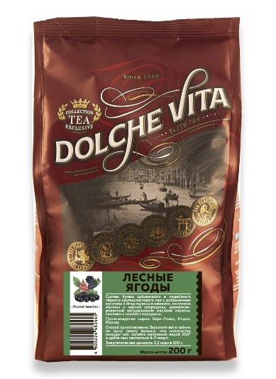  Чай "Лесные ягоды" Dolche Vita в мягкой упаковке, 200 гр